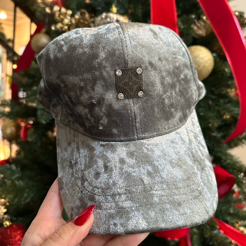 Louis Vuitton Grey Velour Baseball Cap #1